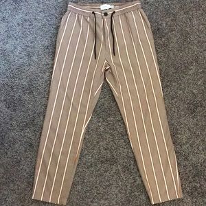 TOPMAN BROWN STRIPED PANTS
